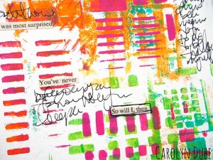 Video using a Gelli Print directly in your art journal