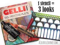 Video using one stencil three ways with a Gelli Plate®
