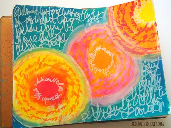 Art journal page using the new dylusions paint. They are a…