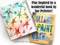 Video of a pipette and India ink art journal page inspired by Sue Pelletier's book
