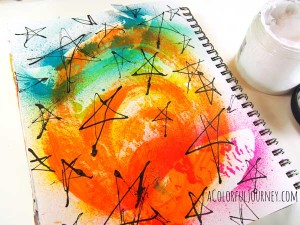 Video of a pipette and India ink art journal page inspired by Sue Pelletier's book