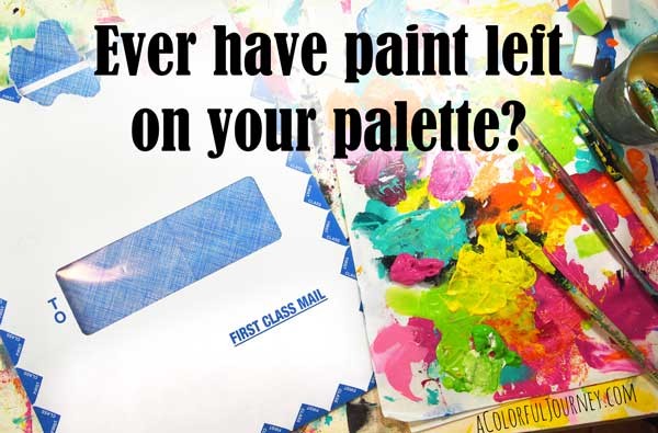 Using leftover paints to play step by step tutorial by Carolyn Dube