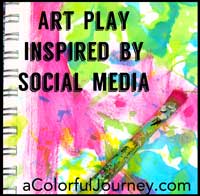 I'm playing and sharing how social media inspired my play! Click on over, enjoy the video and join the fun!