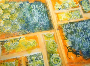 I'm sharing my process and thought in my head as I art journal with spray painted papers
