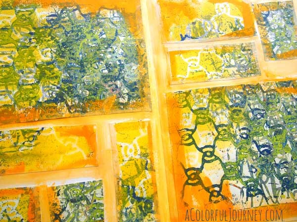 I'm sharing my process and thought in my head as I art journal with spray painted papers