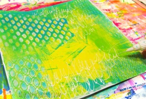 I've created a video showing how I used Gelli® printing as a starting point to create stenciled papers