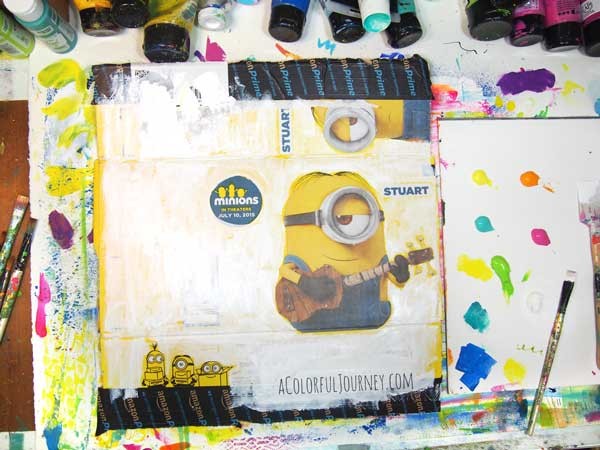 Couldn't resist painting the Minions Amazon box!