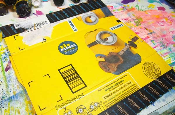 Couldn't resist painting the Minions Amazon box!