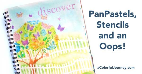 Great video showing how to seal PanPastels and how to use them with stencils in an art journal!