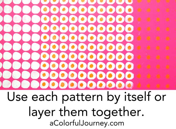 These layering stencils can create so many patterns just by using the 2 parts on one stencil!