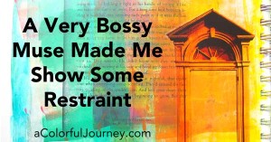 Carolyn's muse is showing her who is boss by making her show some restraint as she uses Craft Attitude and stencils on a Gelli print®!