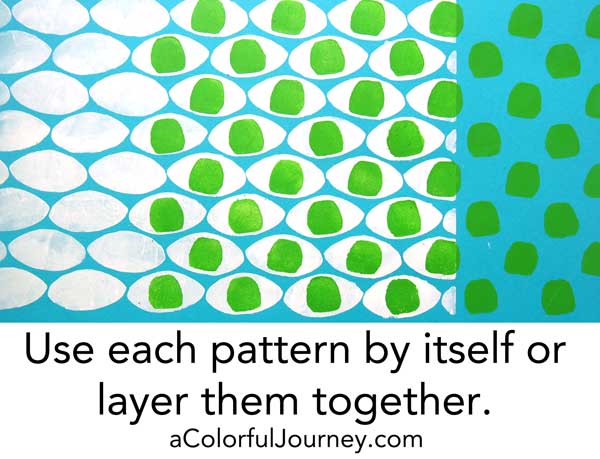 These layering stencils can create so many patterns just by using the 2 parts on one stencil!