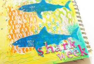 I remember Shark Week from when I was a kid so I decided to make a video and art journal page in honor of it