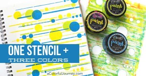 A fun video showing how to stencil using Dylusions paints and a mod looking circle stencil from StencilGirl and Carolyn Dube