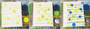 A fun video showing how to stencil using Dylusions paints and a mod looking circle stencil from StencilGirl and Carolyn Dube