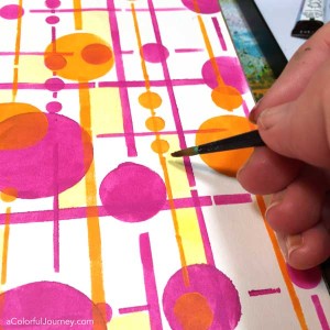 She shows how with just a twist of the stencil, it creates a whole different look in the video - so easy!