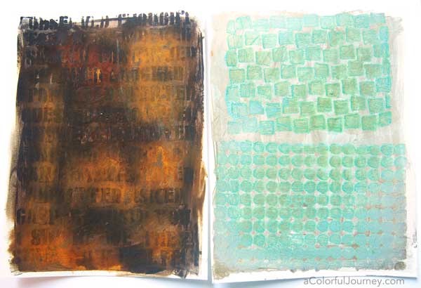 Carolyn plays with VerDay paint and patina to turn paper into old rusted pattern with a stencil in a fun  video