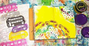 What happens when Carolyn Dube listens to happy 70's music while art journaling? Check out the video!