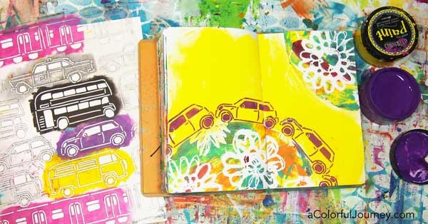 What happens when Carolyn Dube listens to happy 70's music while art journaling? Check out the video! 