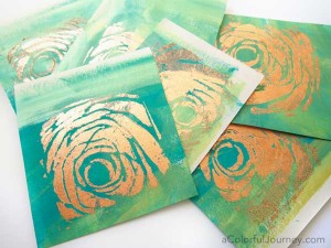 She's got a video showing to do copper foiling creating art journal style cards! with StencilGirl stencils and USArtQuest!