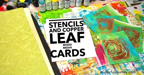 She's got a video showing to do copper foiling creating art journal style cards! with StencilGirl stencils and USArtQuest!