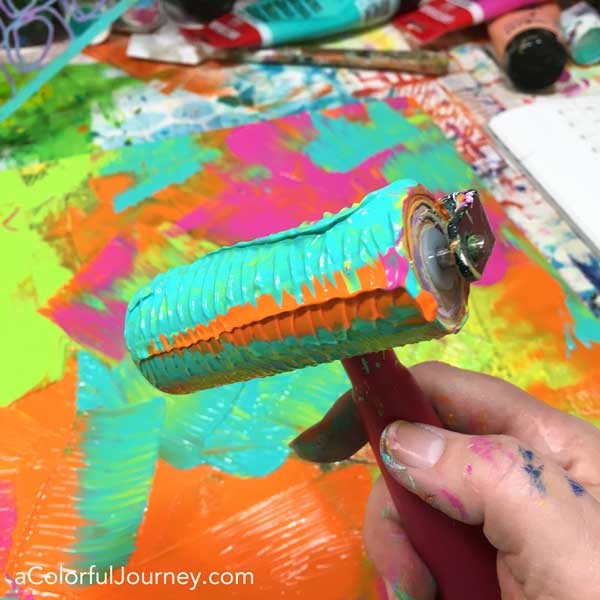 Carolyn just couldn't stop making Gelli prints!