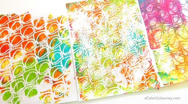 Carolyn just couldn't stop making Gelli prints!