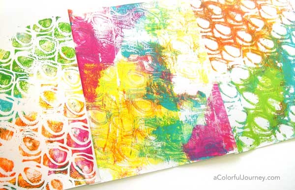 Carolyn just couldn't stop making Gelli prints!