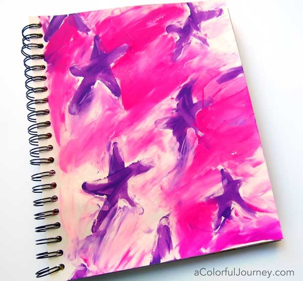 Carolyn is sharing how she went step by step from loving her art journal page to hating it and back again to loving it.