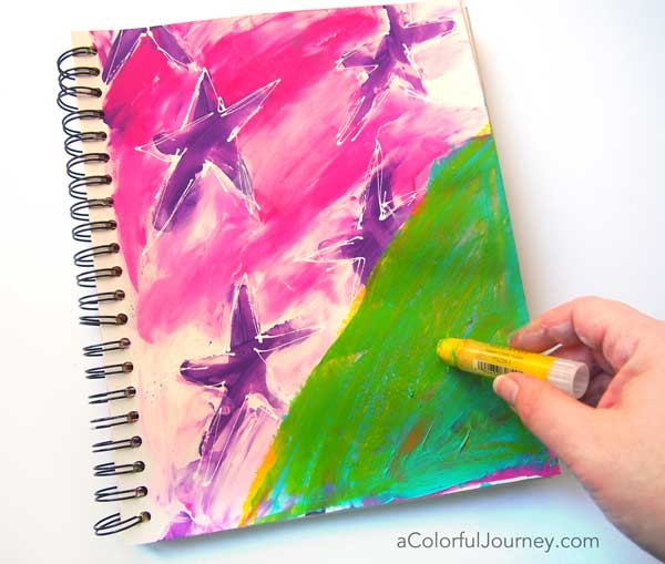 Carolyn is sharing how she went step by step from loving her art journal page to hating it and back again to loving it.