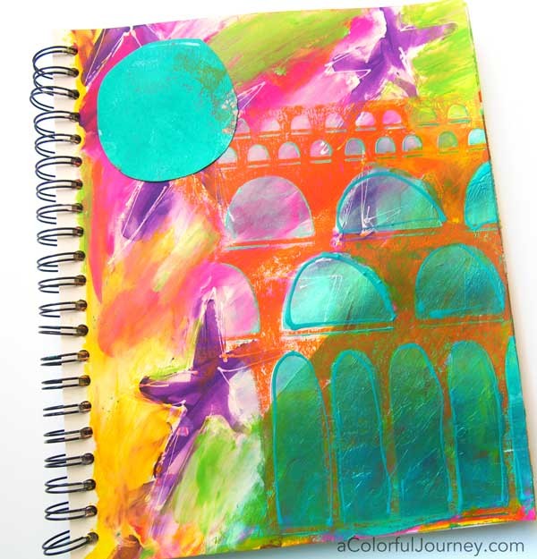 Carolyn is sharing how she went step by step from loving her art journal page to hating it and back again to loving it.