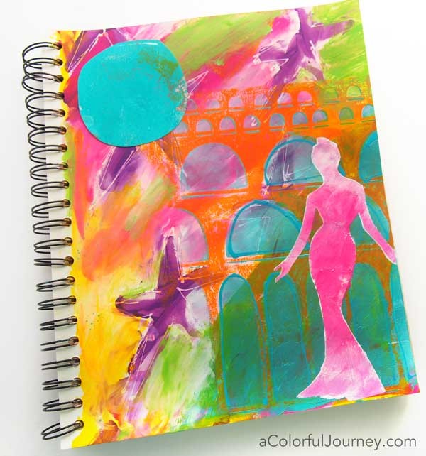 Carolyn is sharing how she went step by step from loving her art journal page to hating it and back again to loving it.