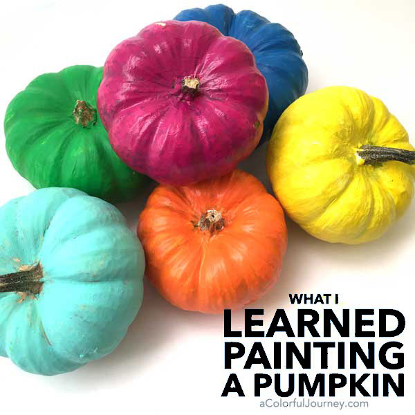 What I learned painting pumpkins...and how ended up just using spray inks on them.
