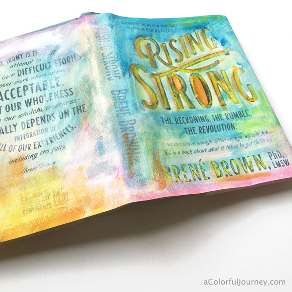 She took Brené Brown's words about creativity to heart...and the book jacket!