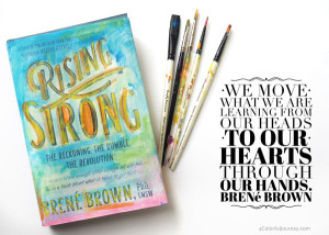 She took Brené Brown's words about creativity to heart...and the book jacket!