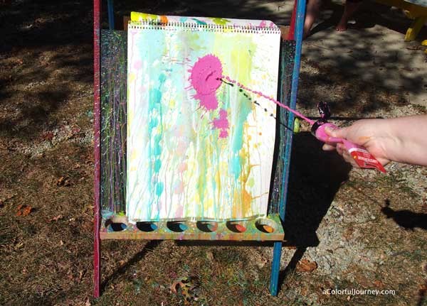 She's got a video showing a fun way to use up every last drop of paint in the tube!