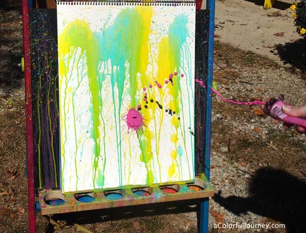 She's got a video showing a fun way to use up every last drop of paint in the tube!