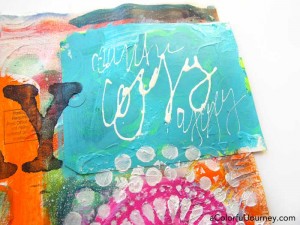 Video from Carolyn sharing how she uses the fineliner to write on wet paint and rough surfaces!