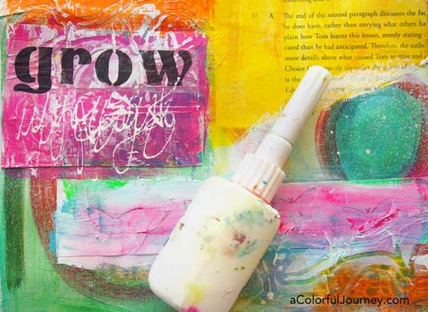 Video from Carolyn sharing how she uses the fineliner to write on wet paint and rough surfaces!