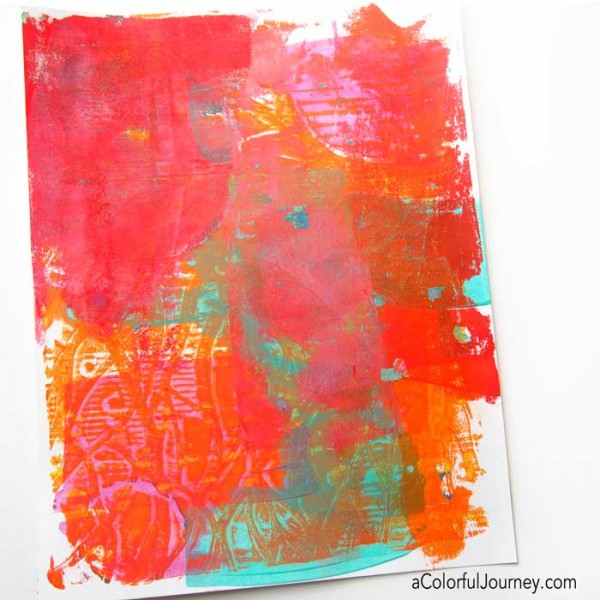 Video capturing the artistic battle between the right and left sides of Carolyn's brain as she makes an art journal page on a Gelli print!