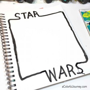 Making your own calligraphy nib out of cardboard for Star Wars inspired art journaling