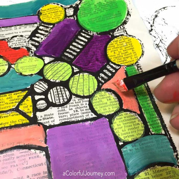 Using a stencil to make your own coloring pages 