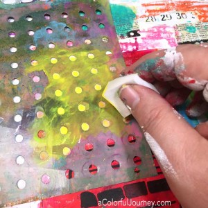 Using some of that cardboard all around and scraps on the counter, a very silly story involving eggs and Santa is revealed through art journaling play for the Let's Play link party! 