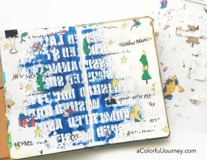 Le'ts Play video tutorial using old dried out rub ons in an art journal and link party!