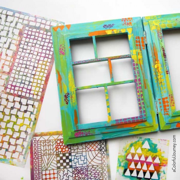 Video sharing how to upcycle an old picture frame mixed media style