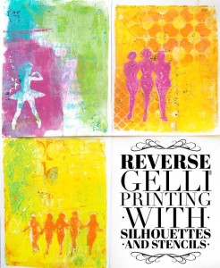 Reverse Gelli Printing® workshop with Silhouettes and Stencils with Carolyn Dube