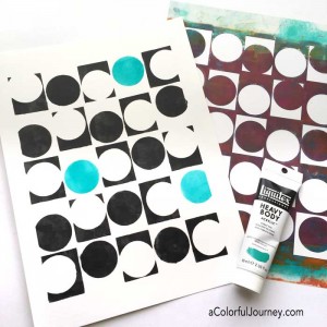 Video showing 3 ways to use a bold patterned stencil to get colorful looks easily!