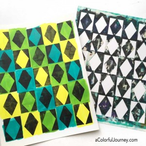 Video showing 3 ways to use a bold patterned stencil to get colorful looks easily!