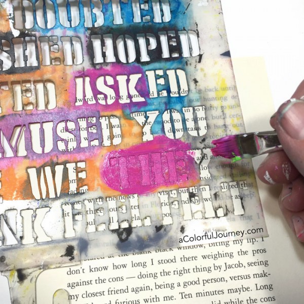 How to create an altered book art journal page with stencils