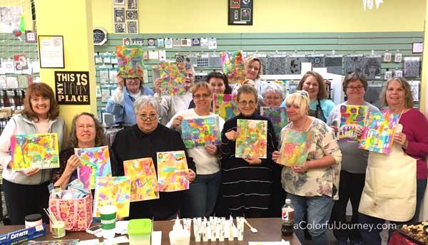 Artful play at Simply Said Rubber Stamps with Carolyn Dube